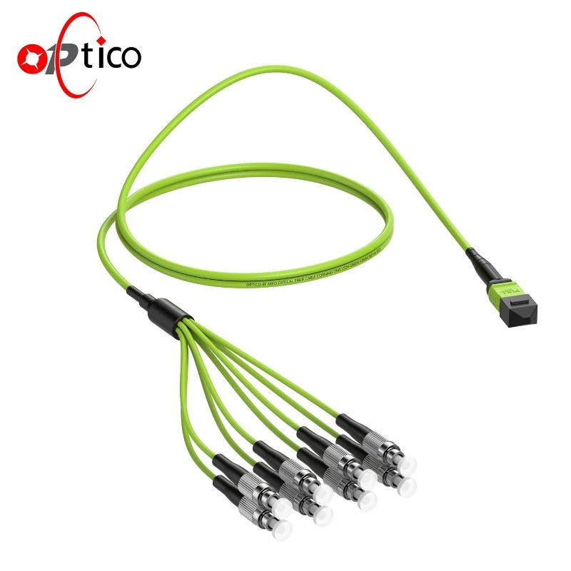 8F MPO To FC Fiber Optical Breakout Cable 8F MPO To FC Fiber Optical Breakout Cable